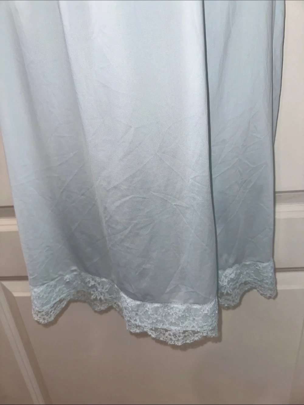 Vintage 60s Pinehurst Lingerie Light Blue Lace-Hem Half Slip‎ - Picture 3 of 7